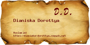 Dianiska Dorottya névjegykártya